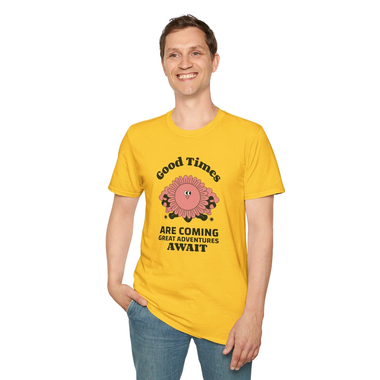 Positive Slogan T Shirts With Positive Words And Good Quotes Unisex Softstyle Cotton Tee Gildan 64000 Ring Spun