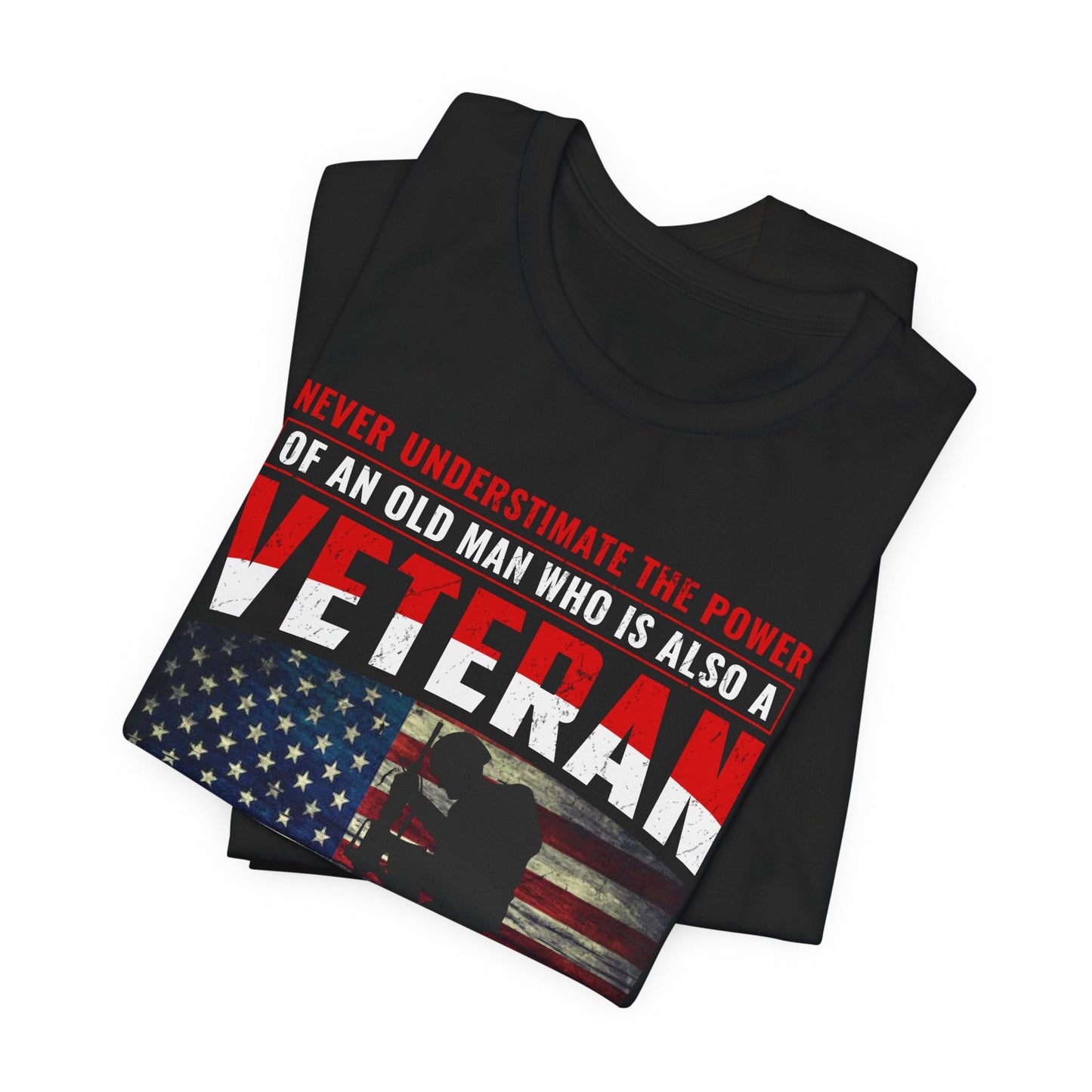 Army Veteran Patriotic Graphic Design Unisex Cotton T-Shirt v32