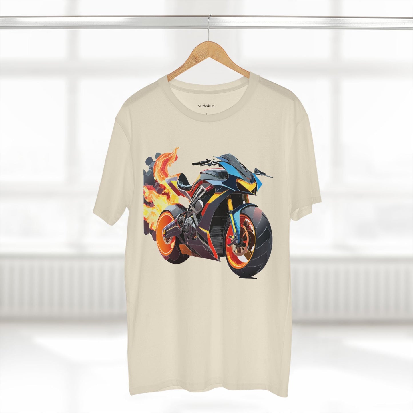 Moto Bike Graphic Unisex 100 Cotton Staple Tee 20
