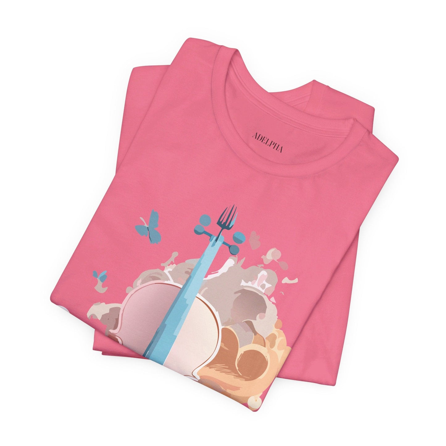 Music Graphic Unisex 100 Cotton Vintage Art with Musical Elements Tee 7