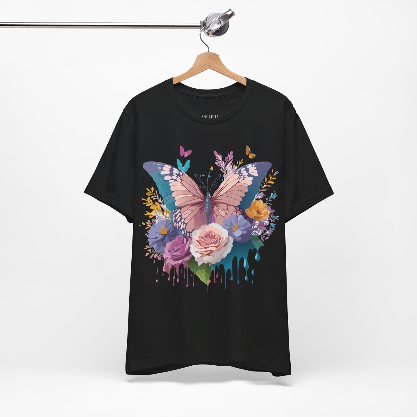 Butterfly Graphic Tee Unisex Short Sleeve From Adelpha Vintage Inspired Artwork