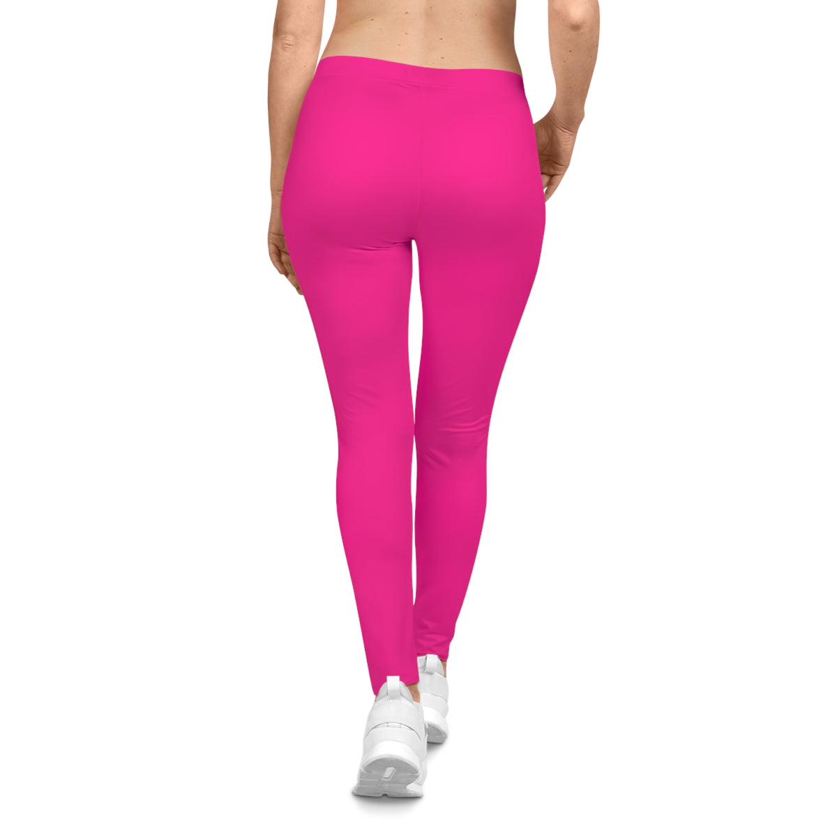 Barbara Pink Color Women's Poly-Span Casual Leggings XS-2XL