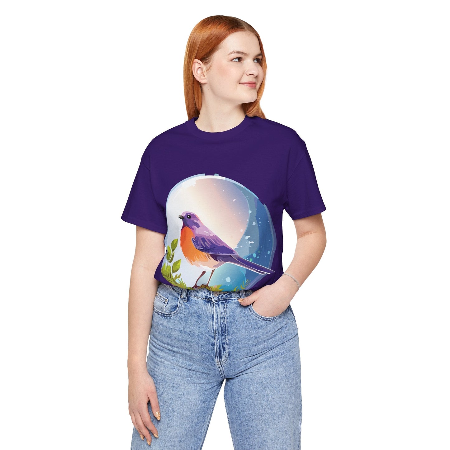 Unisex Animals And Bird Shirt Graphic Cotton T Shirt With Original Retro2Nova Art Premium Short Sleeve Tee