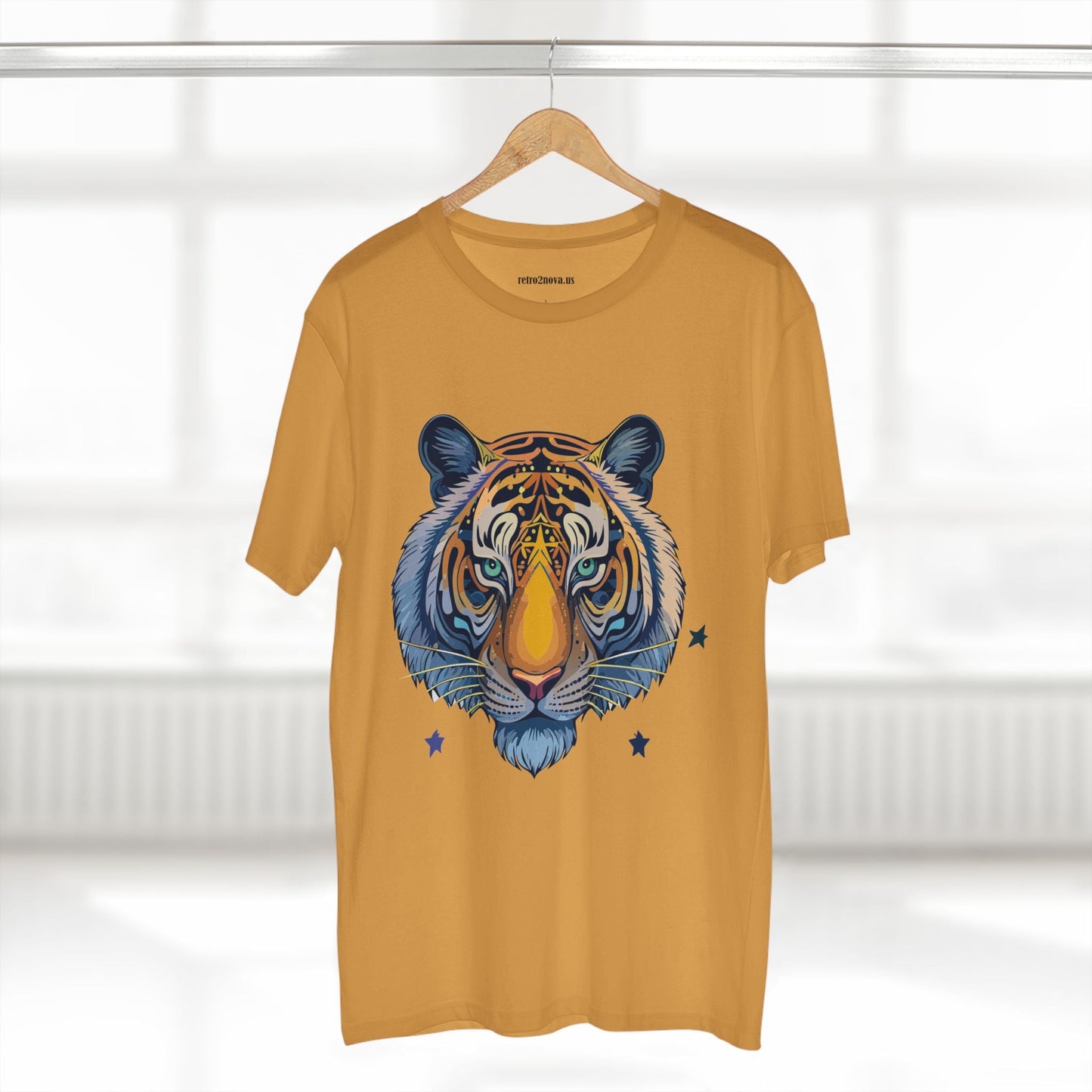 Unisex Tiger Shirt Premium Cotton Staple Tee With Original Art Design From Retro2Nova Art Collection For Everyday Comfort
