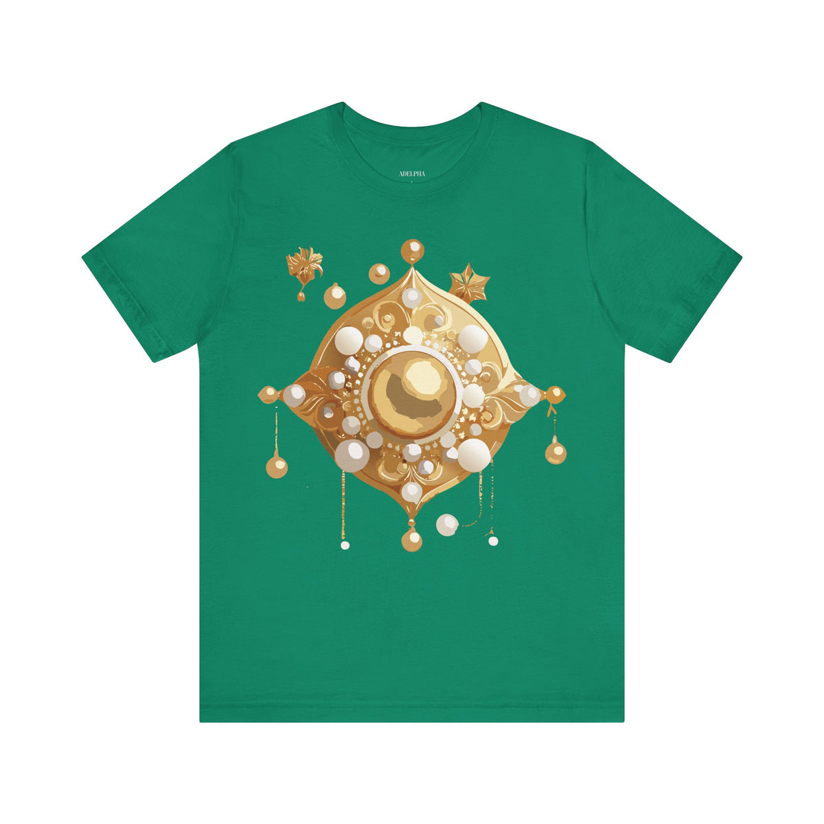 Jewelry Graphic Unisex Cotton Bella+Canvas Tee with Gemstones Art Design m53