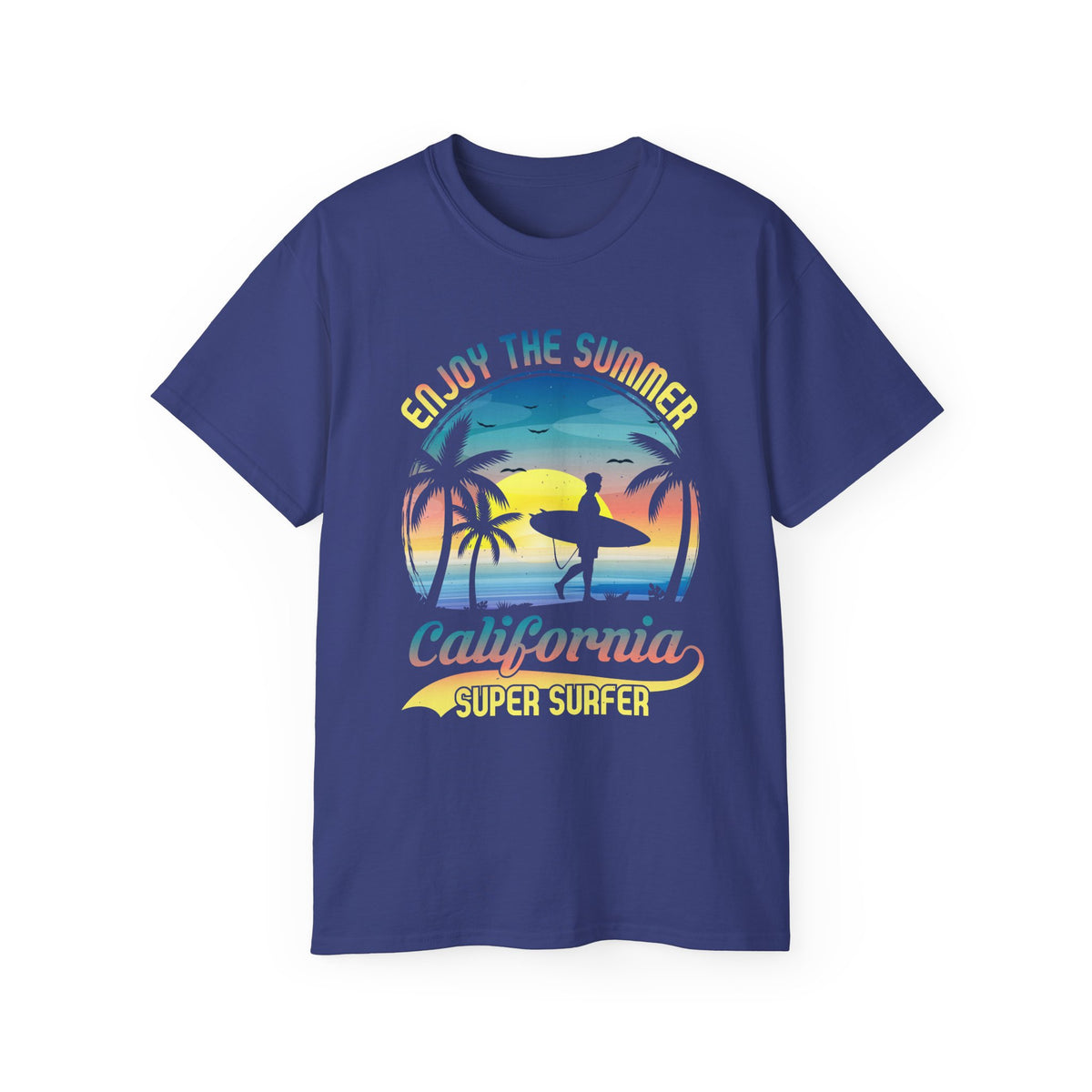 California Super Surfer Enjoy the Summer T-Shirt | Surf Sunset Tee