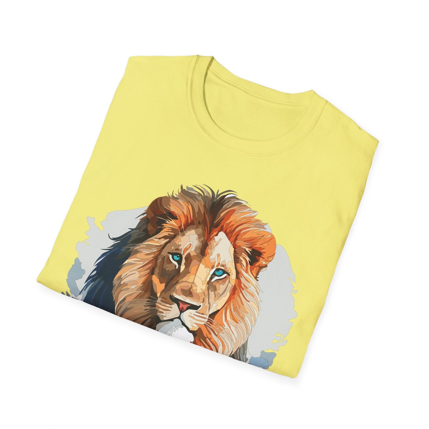 Lion Shirt Unisex Animal Tee Gildan Softstyle 64000 100 Percent Ring Spun Cotton