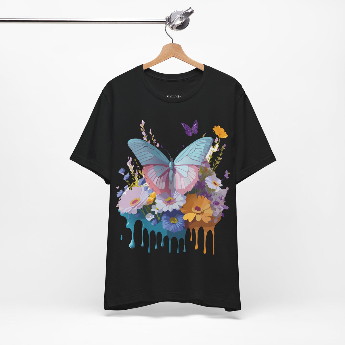 Butterfly Graphic Unisex Cotton Bella+Canvas Tee with Art Design n45
