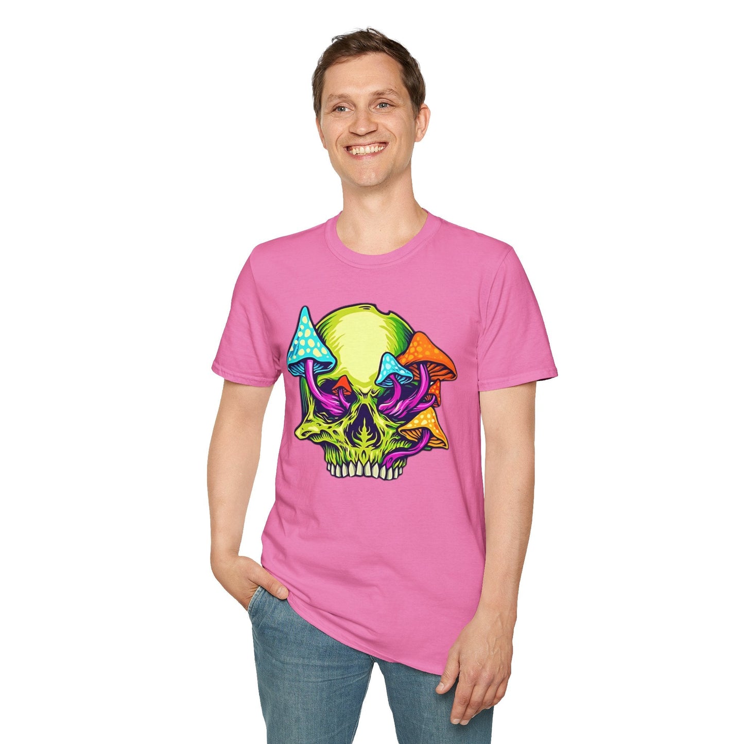 Skull Graphic Unisex Cotton T-shirt with Skeleton Artwork Design 19
