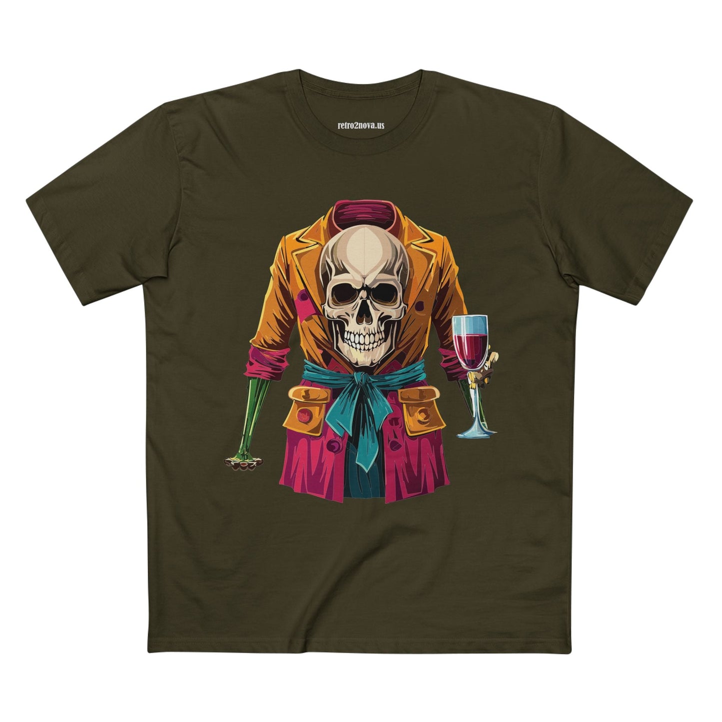 Skull Shirt Unisex Skeleton Tee with Original Art Design Retro2Nova SS24 Premium Cotton