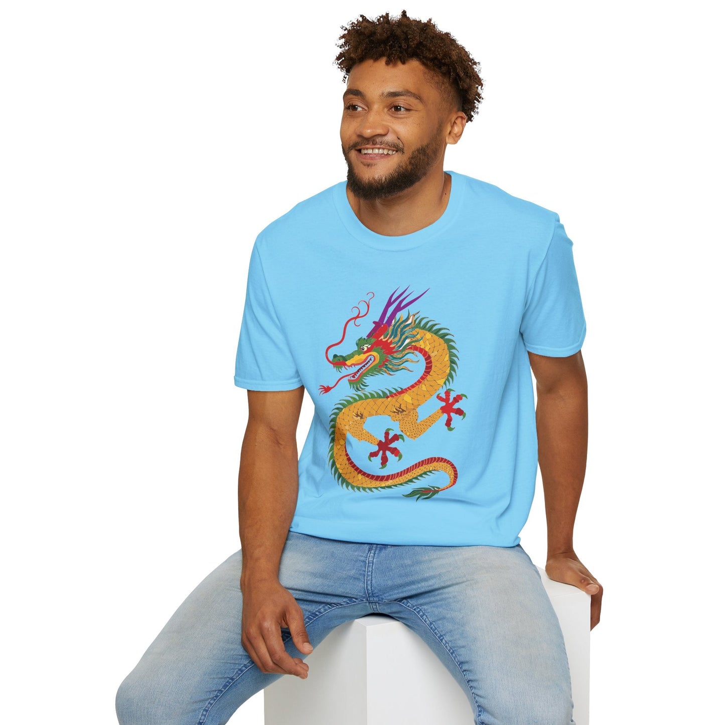 Dragon T Shirt Unisex Dragon Shirt Animal Design Softstyle Ring Spun Cotton Tee Comfort