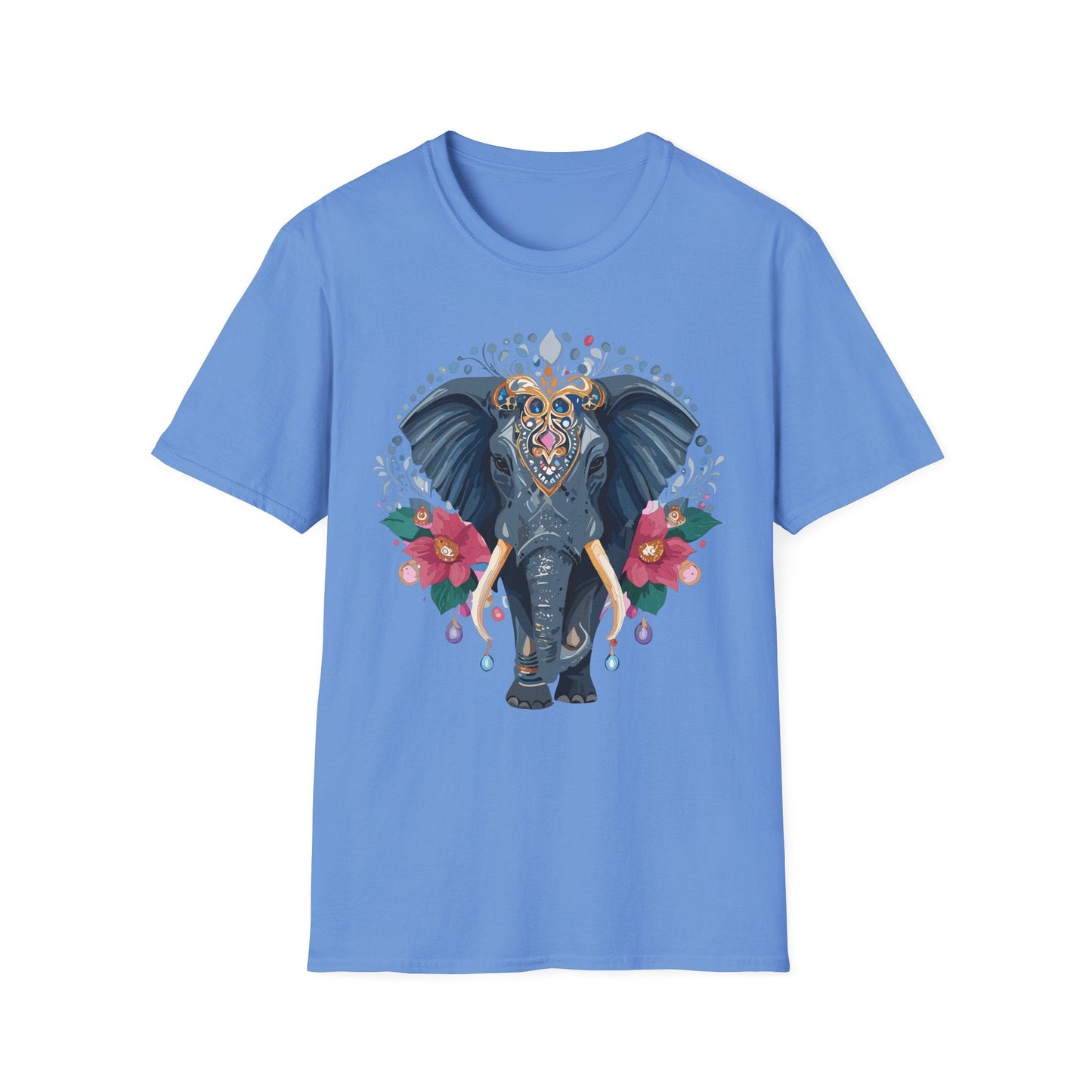 Elephant Graphic T Shirt Unisex Cotton Tee Softstyle Gildan 64000 Elephant Design