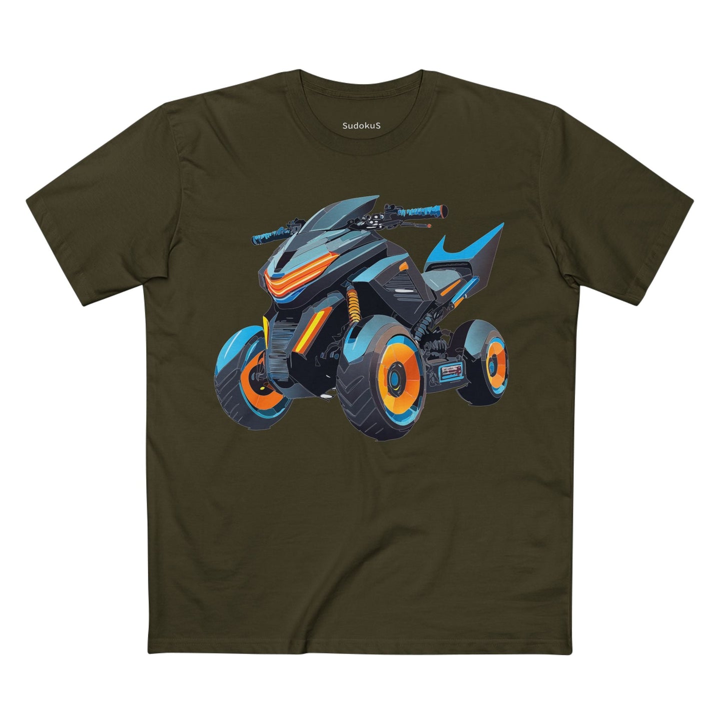 Moto Bike Graphic Unisex 100 Cotton Staple Tee 15