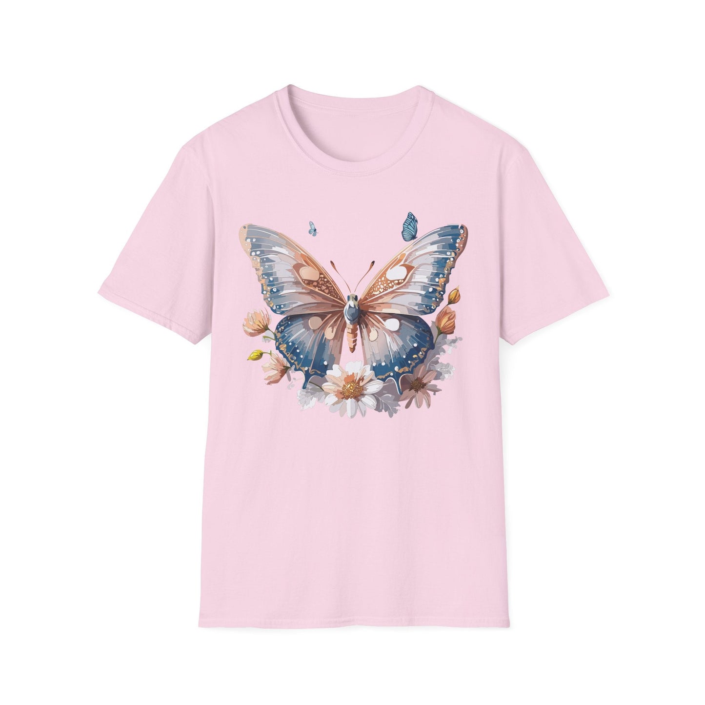Butterfly Shirt Unisex Monarch Design Gildan 64000 Ring Spun Cotton Softstyle Tee For Comfort