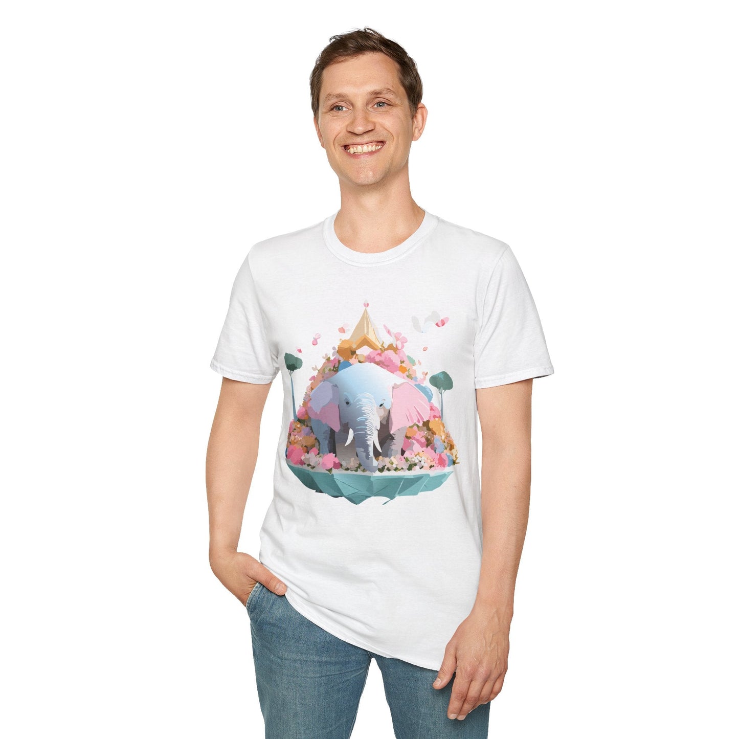Elephant Graphic T Shirt For Animals Unisex Gildan Softstyle 64000 Cotton Tee Apparel