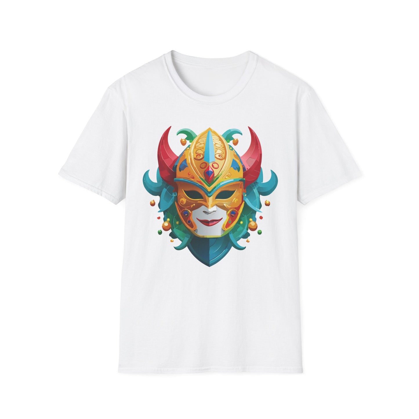 Mask Graphic Unisex Cotton Masquerade Design Artwork Tee 12