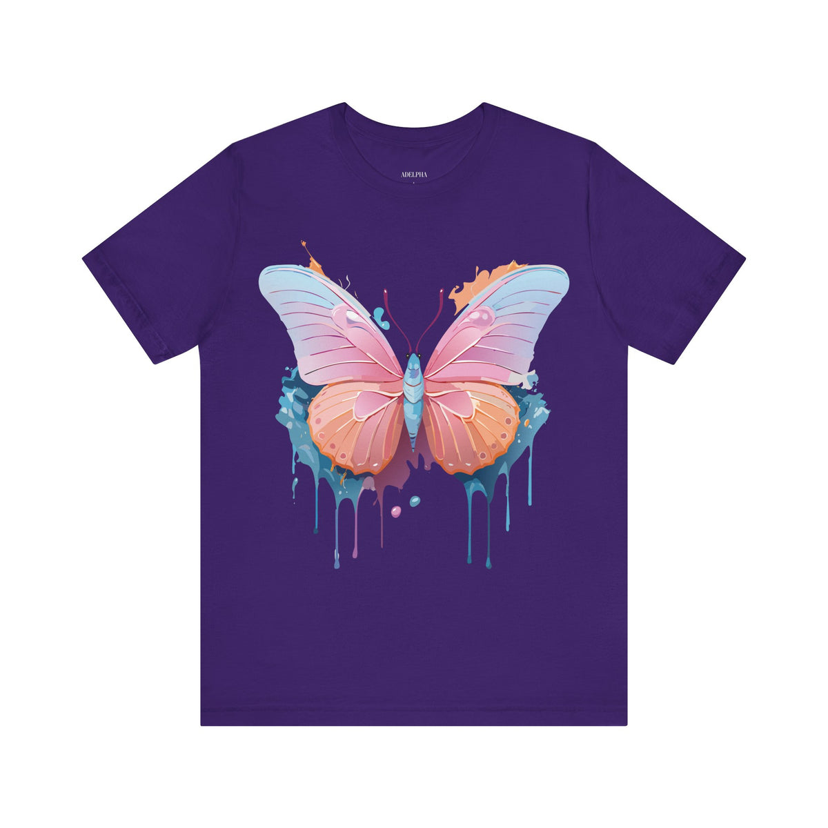 Butterfly Graphic Unisex Cotton Bella+Canvas Tee with Art Design n53