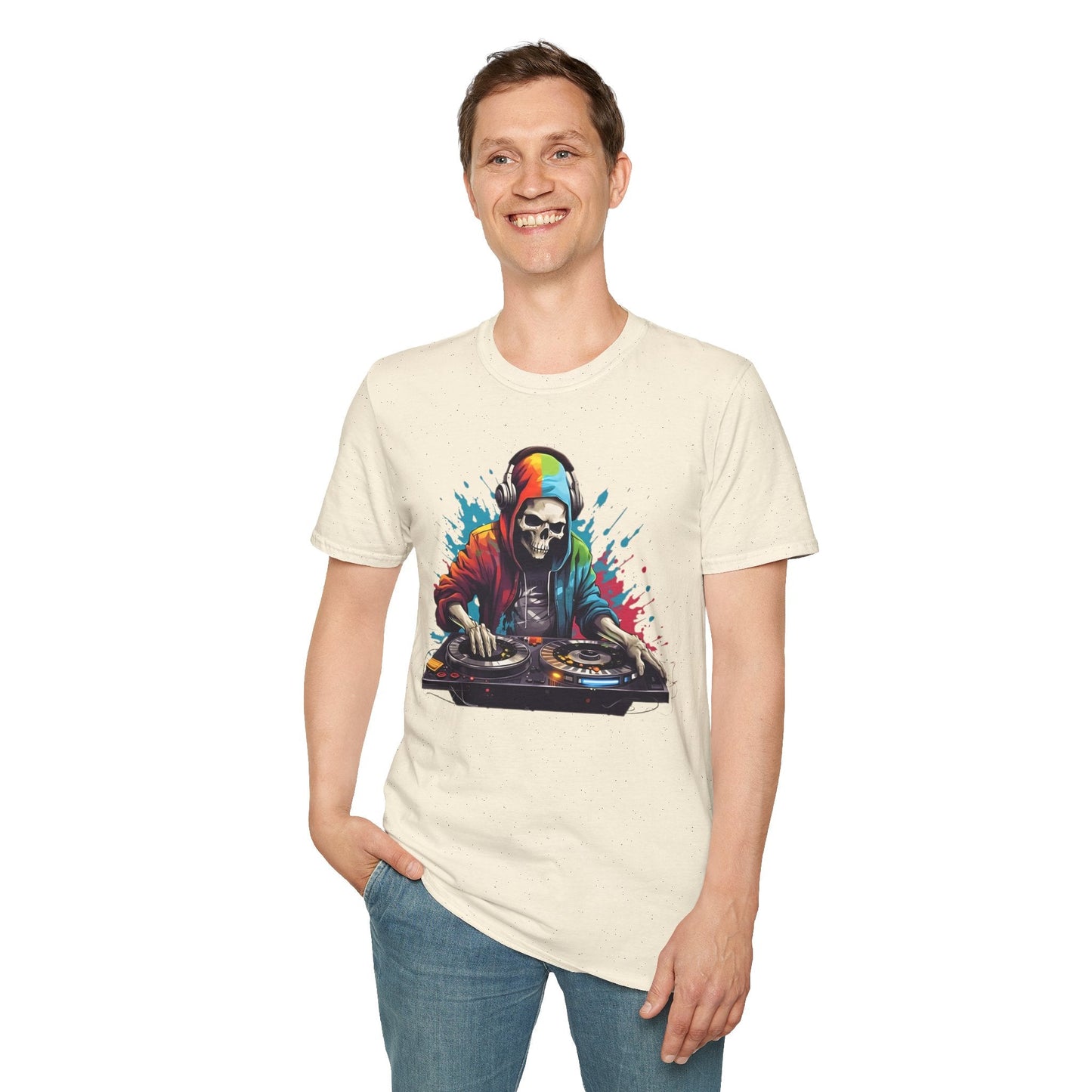 Skull T Shirt Unisex Skeleton Tee 100 Cotton Softstyle Gildan 64000 Graphic Tee Artwork