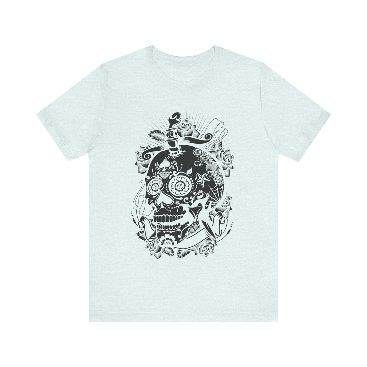 Camiseta unisex de algodón con calavera