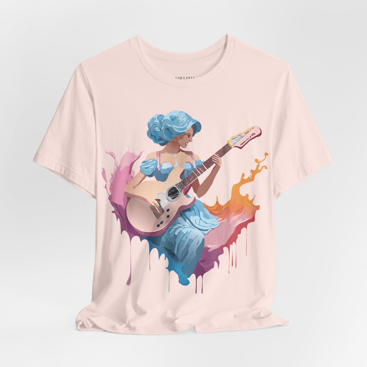 Music Graphic Unisex Cotton Bella+Canvas Tee with Art Design m135