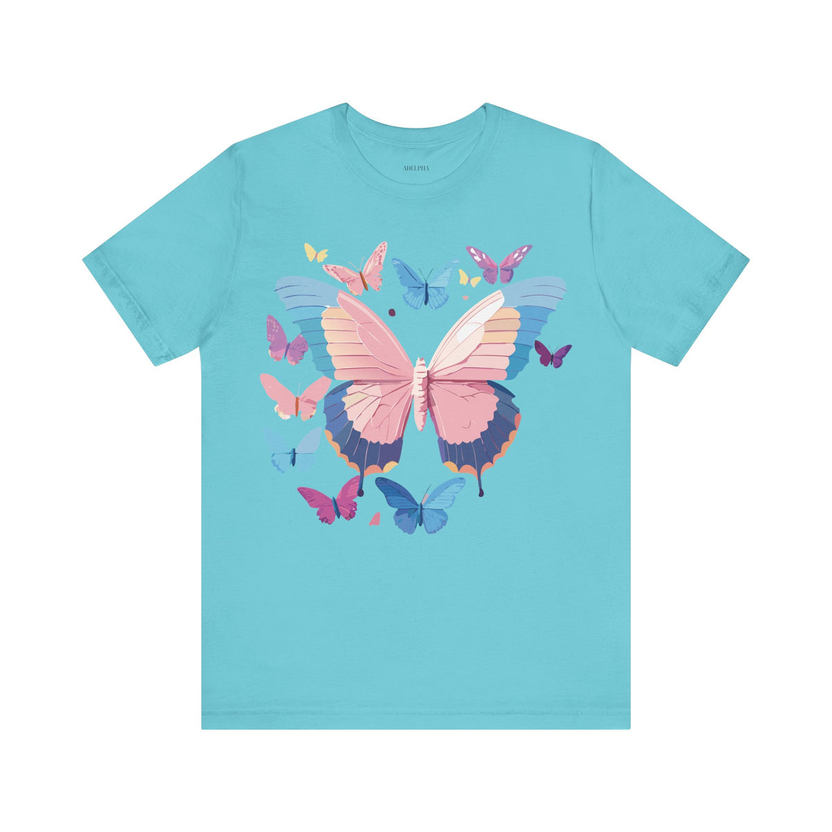 Butterfly Graphic Unisex Cotton Bella+Canvas Tee with Art Design n19
