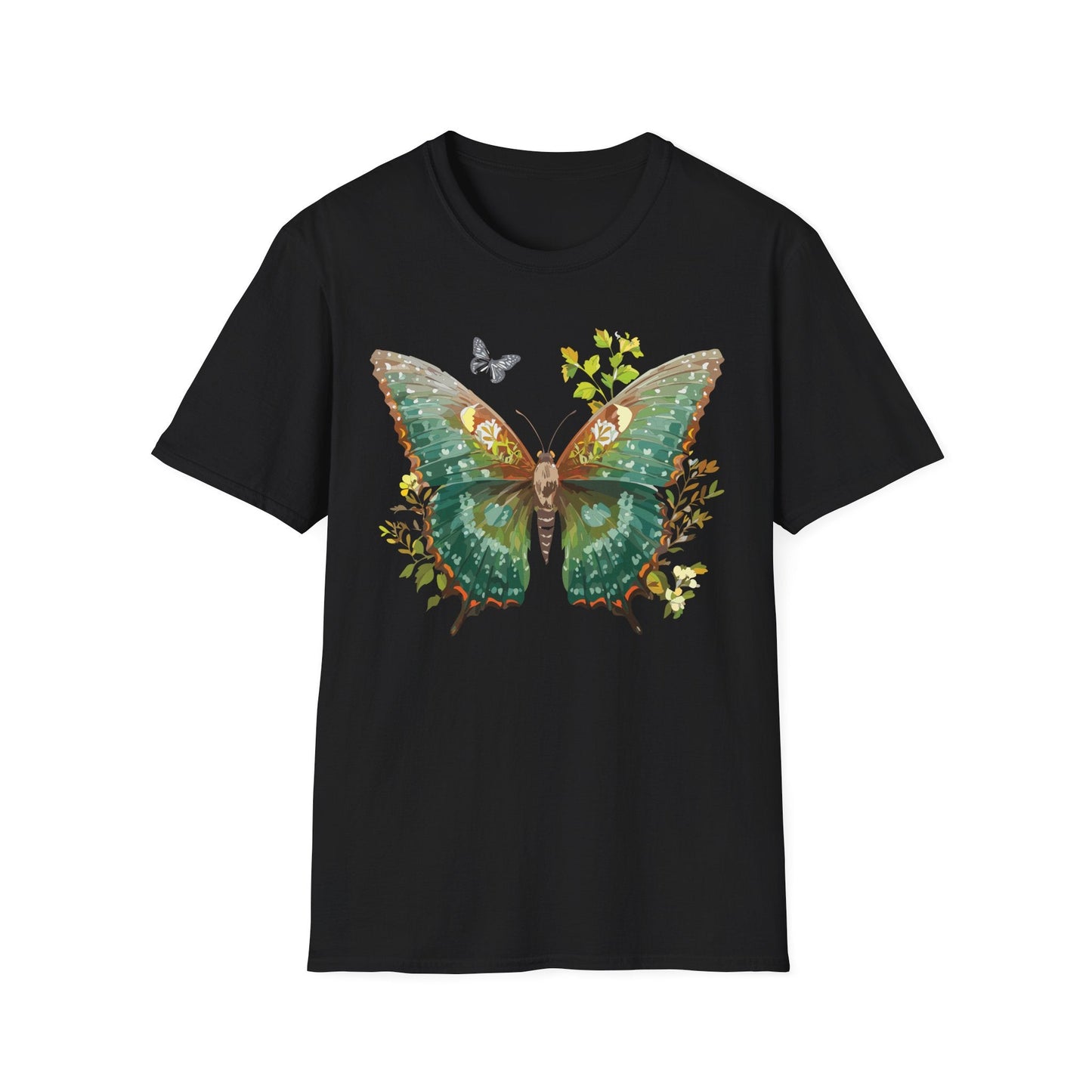 Butterfly Shirt Unisex T Shirt Monarch Print Gildan Softstyle 64000 Comfortable Everyday Wear
