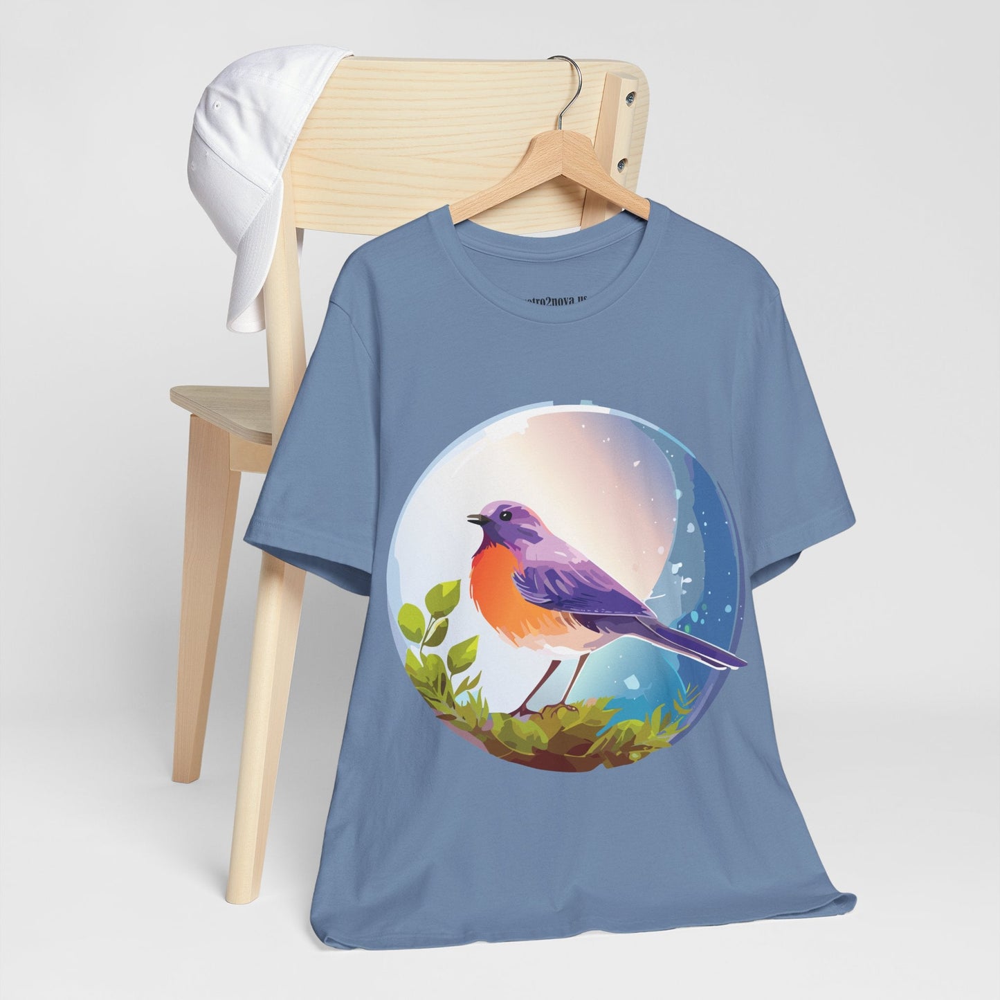 Unisex Animals And Bird Shirt Graphic Cotton T Shirt With Original Retro2Nova Art Premium Short Sleeve Tee