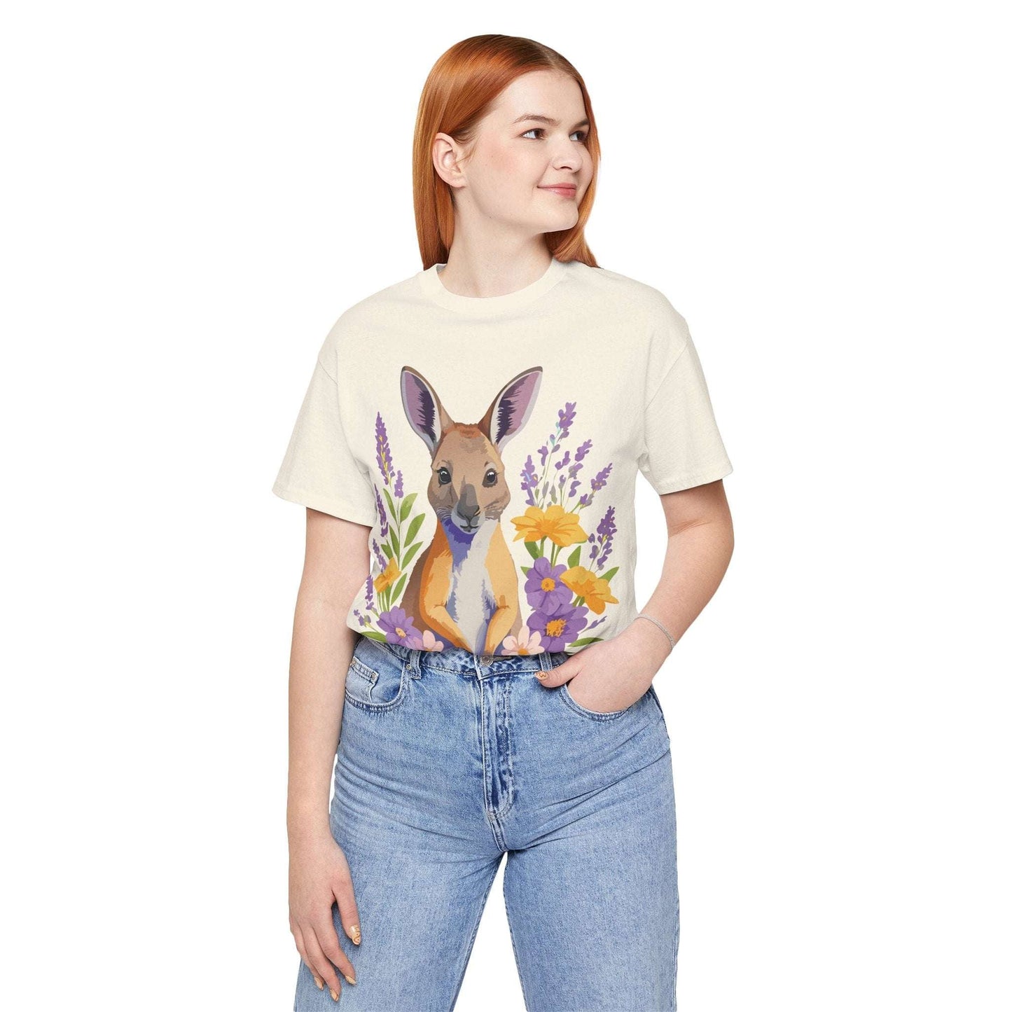 Kangaroo Graphic Unisex 100 Cotton Vintage Animal Artwork Tee 1
