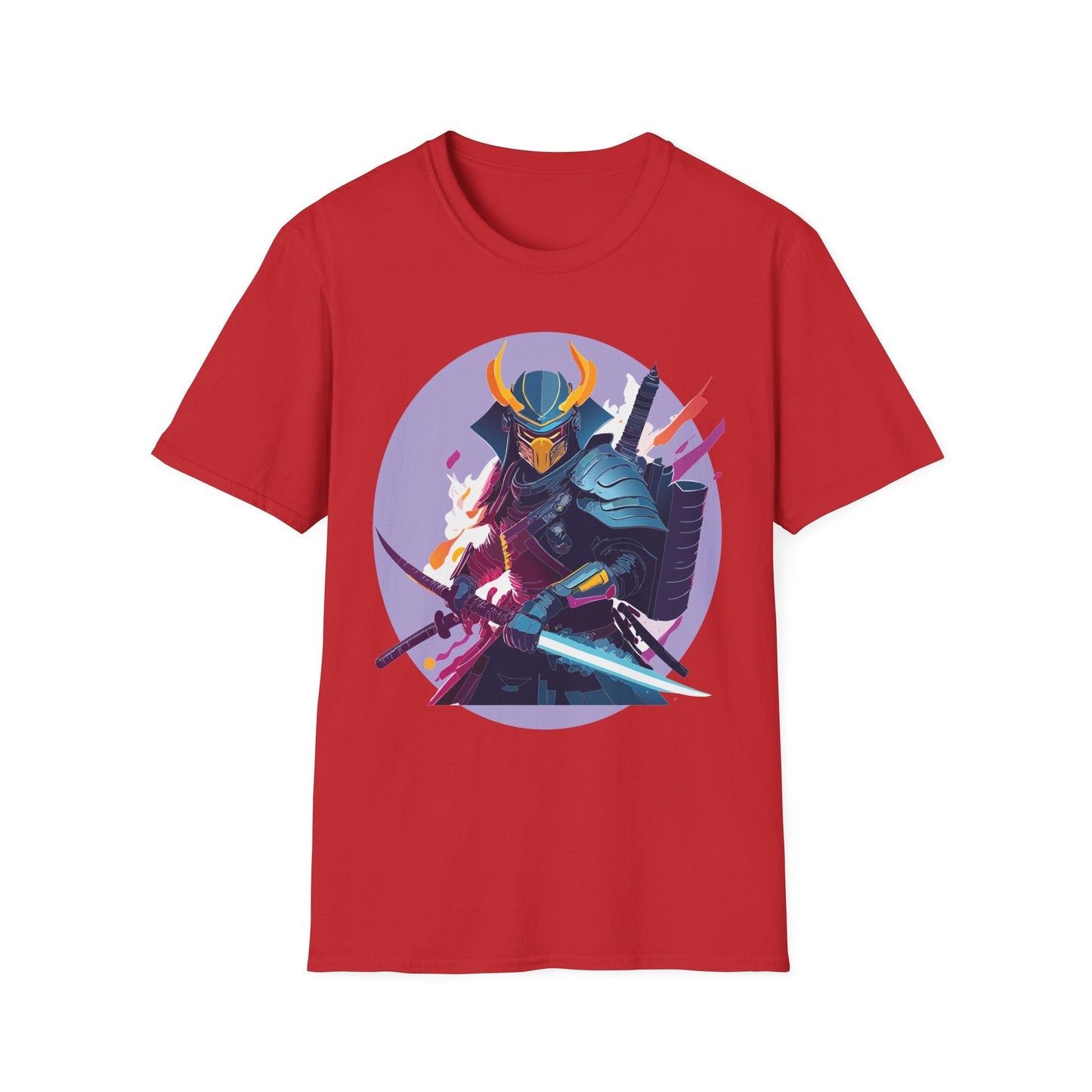 Samurai Shirt Unisex Softstyle Tee 100 Percent Ring Spun Cotton Comfortable Everyday Wear