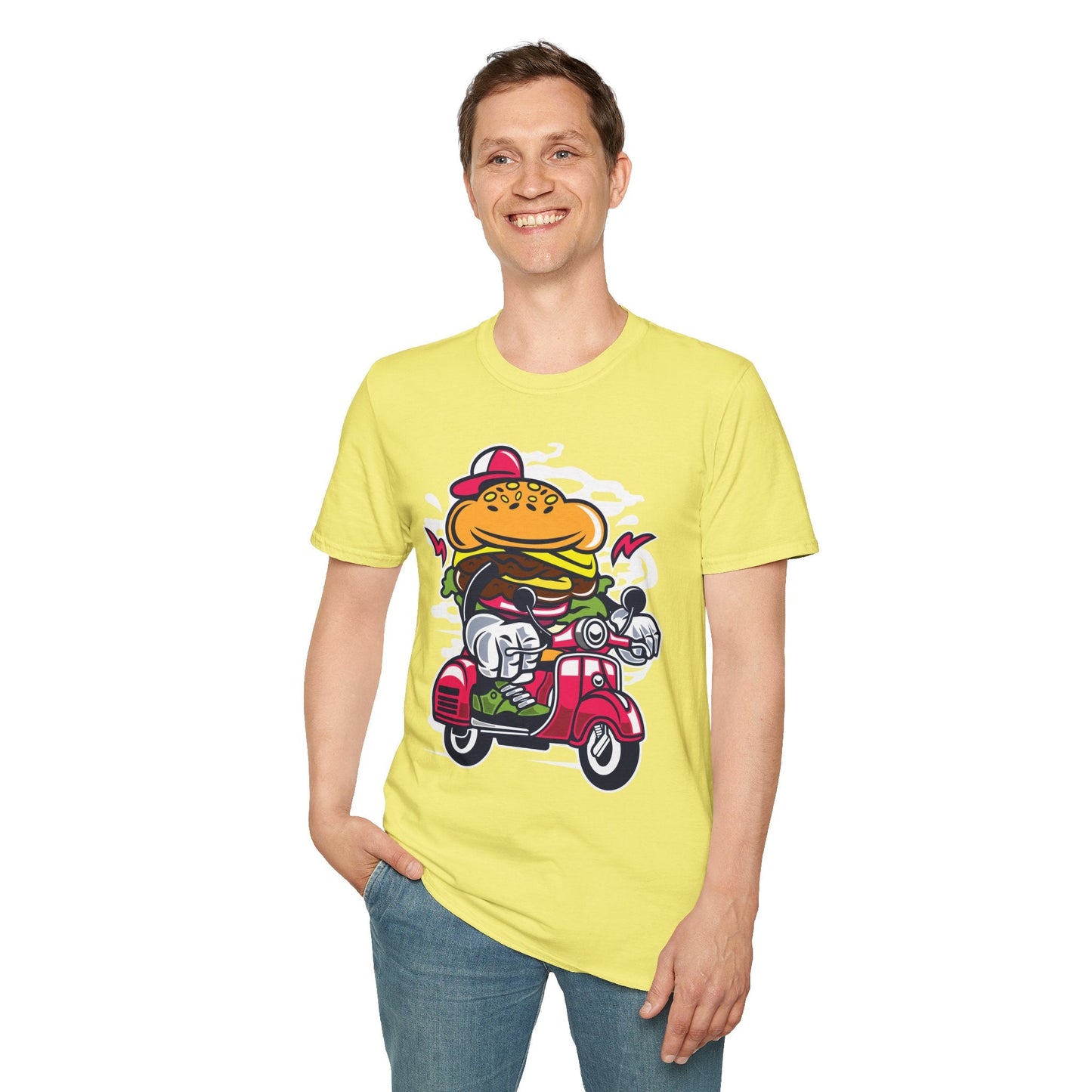 Cartoon T Shirt Animation Tee Funny Unisex Softstyle Gildan 64000 100 Percent Ring Spun Cotton