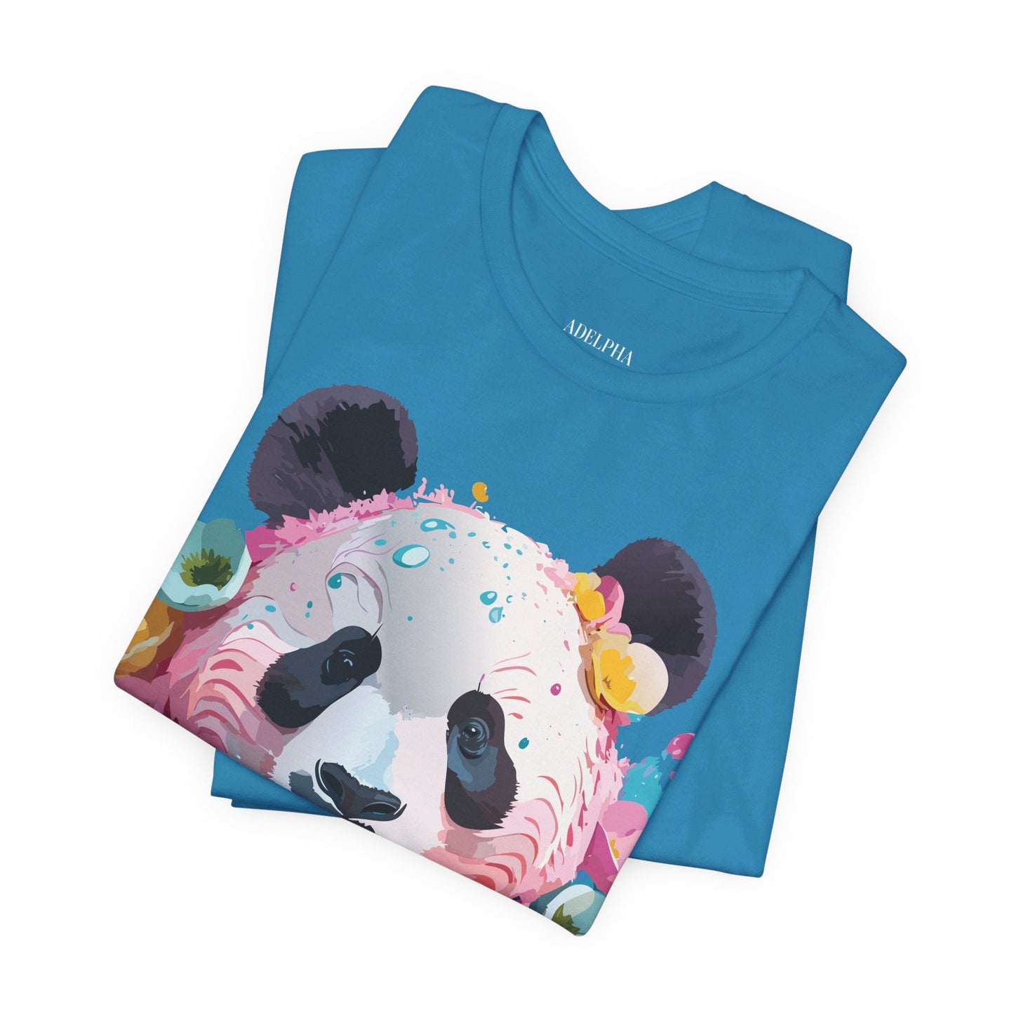 Panda Graphic Unisex 100 Cotton Vintage Art with Animal T-Shirt 5