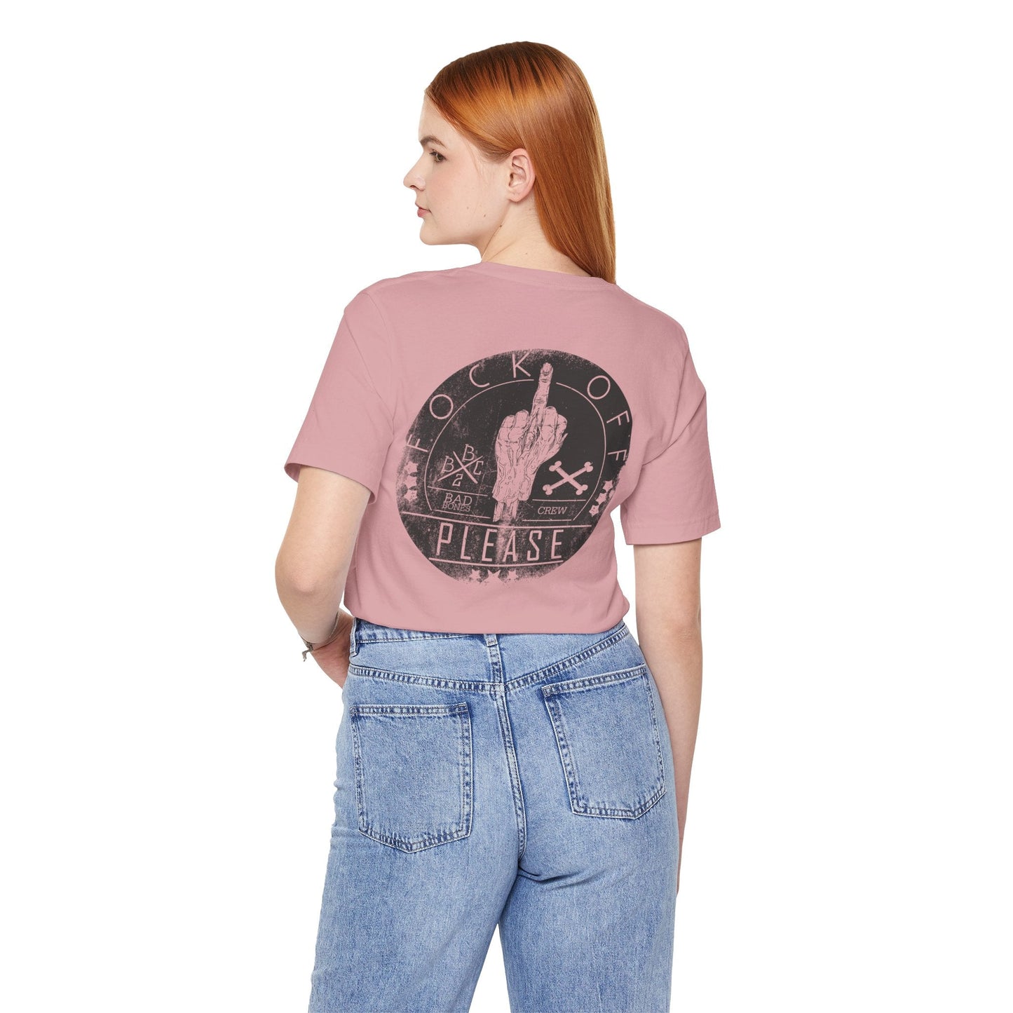 Middle Finger Skull Graphic Design Unisex Cotton T-Shirt A-11