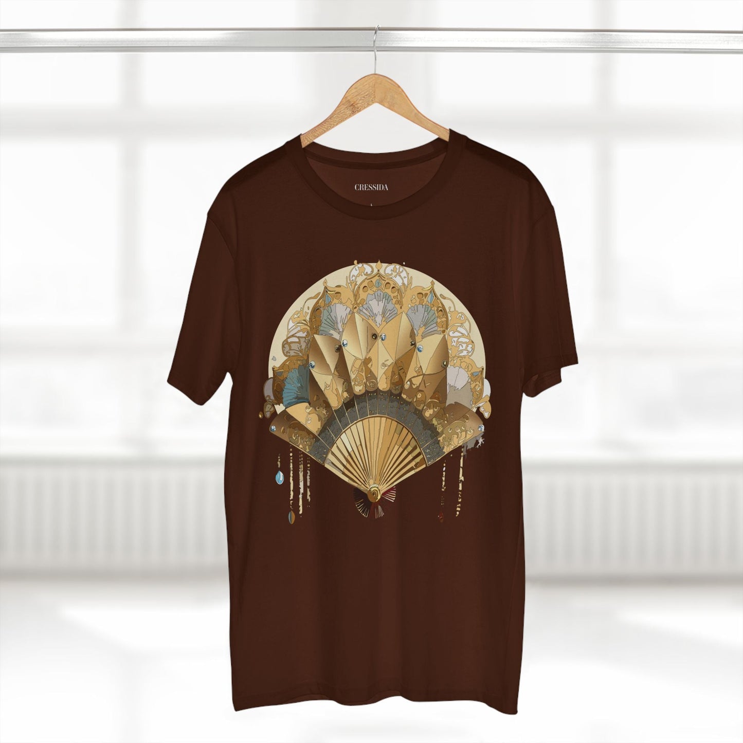 Antique Fan Graphic Design T-Shirt Unisex 100 Cotton Floral Carnival Artwork Tee 20