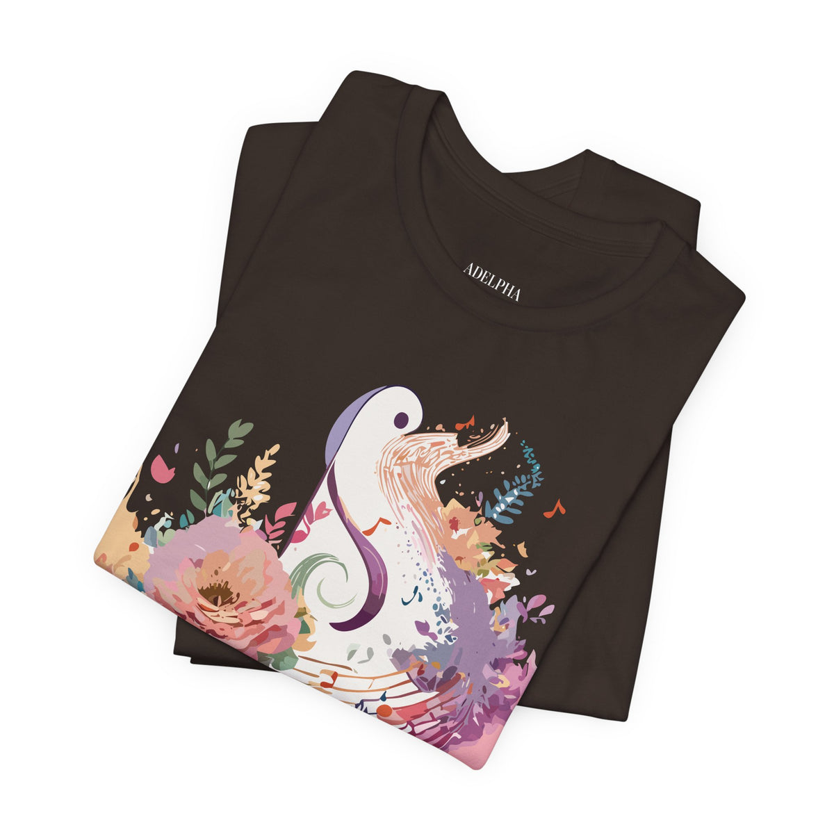 Music Graphic Unisex Cotton Bella+Canvas Tee with Art Design n166
