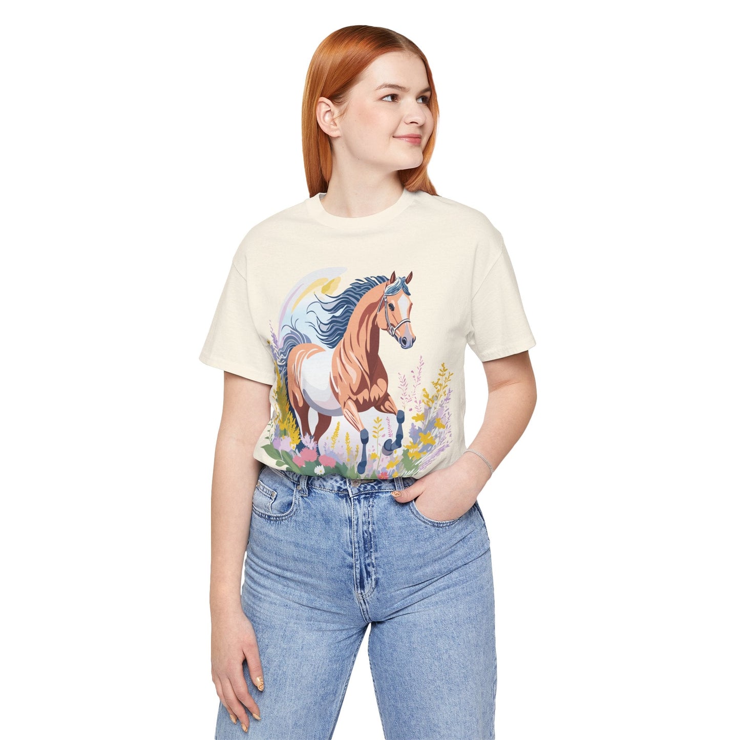 Horse Graphic Unisex 100 Cotton Vintage Animal Art T-Shirt 5