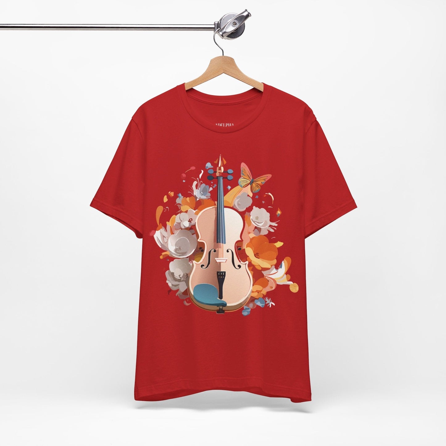 Music Graphic Unisex 100 Cotton Vintage Art with Musical Elements Tee 8