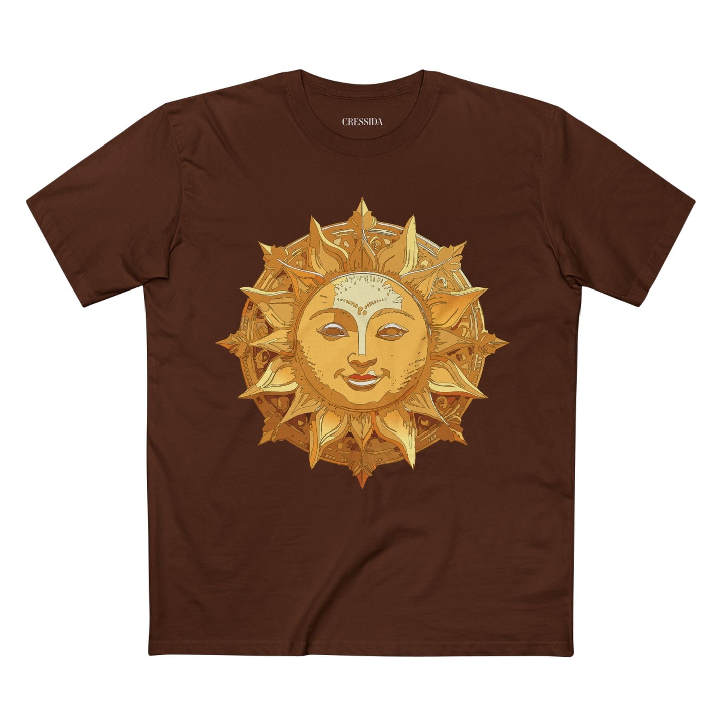 Gold Sun Graphic Unisex 100 Cotton T-Shirt with Golden Art Design 22
