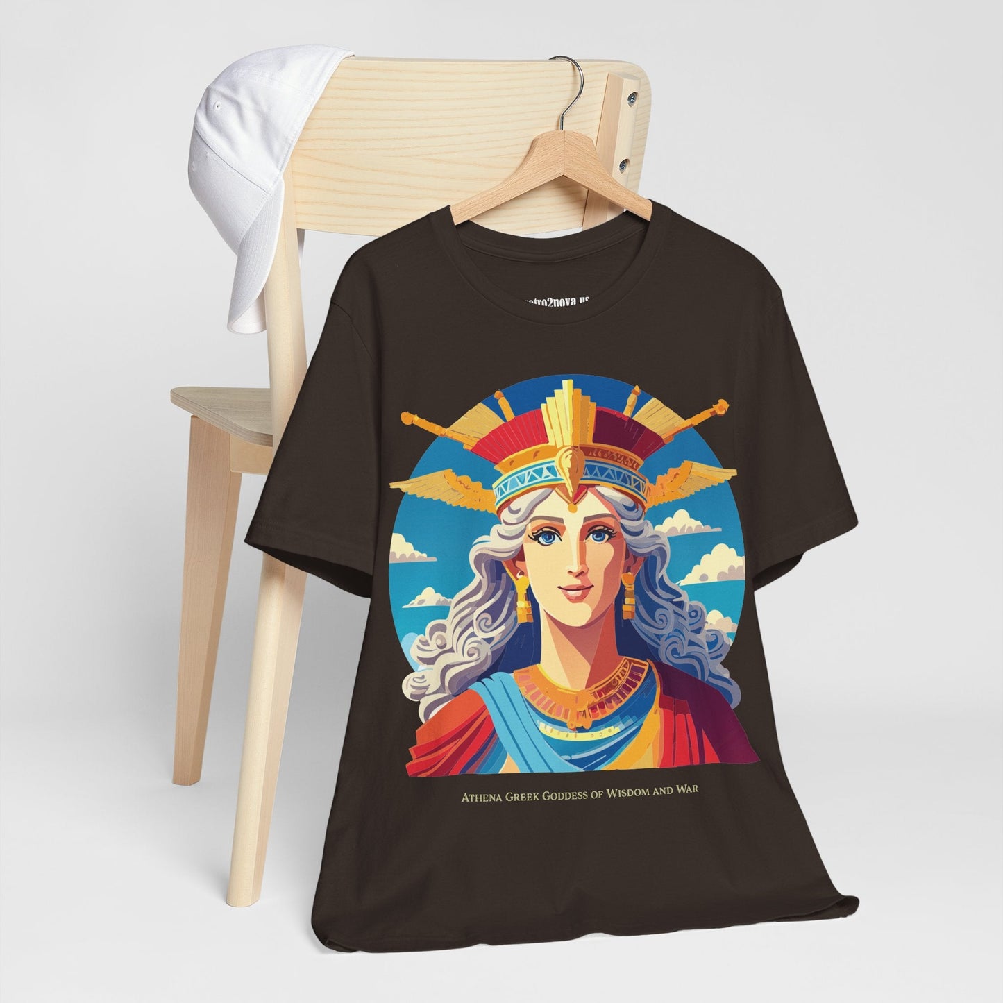 Athena Goddess Shirt Unisex Graphic Tee With Original Retro2Nova Artwork Vintage Inspired