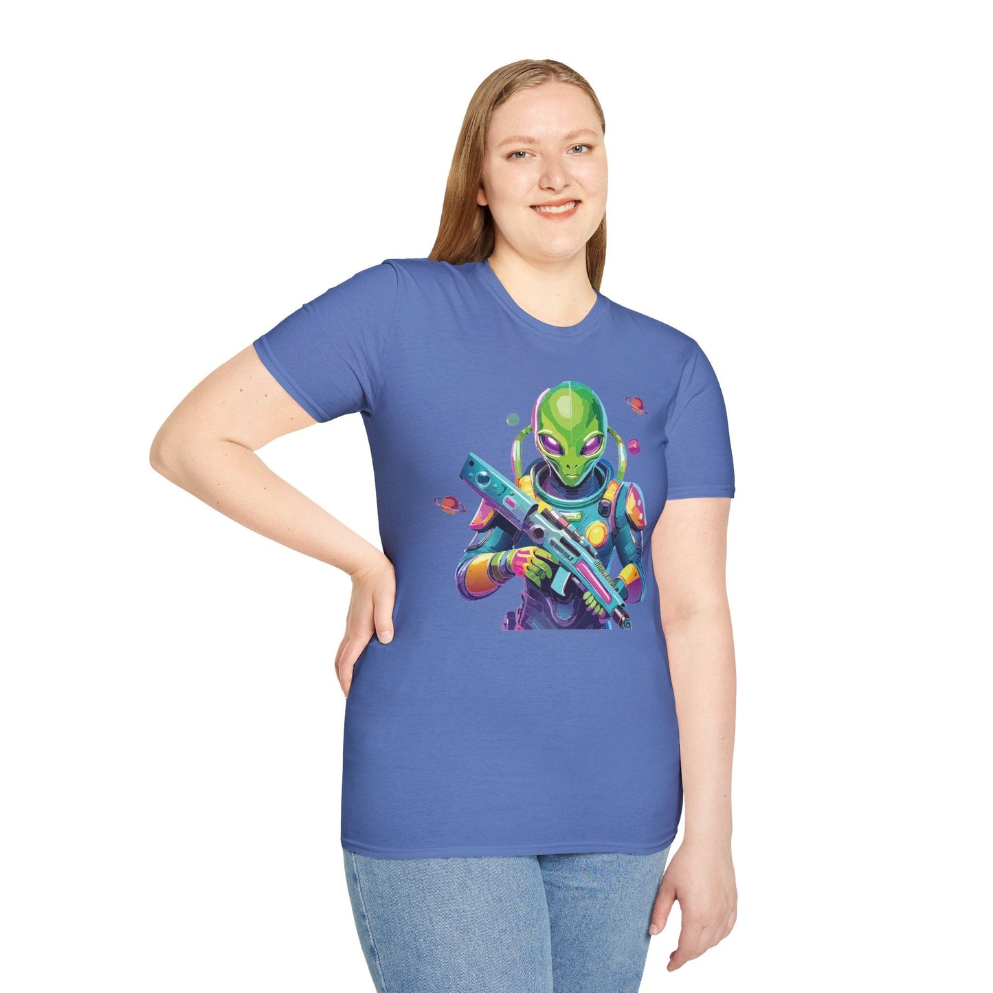 Alien Cosmos T Shirt Unisex Gildan Softstyle 64000 Art Design Tee For Everyday Comfort