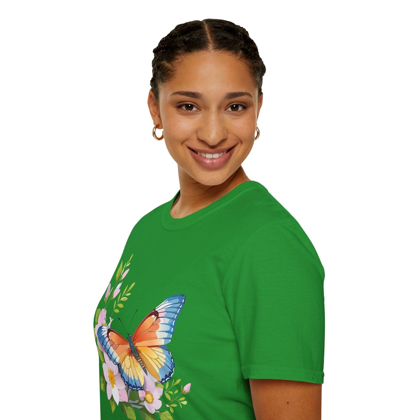 Butterfly T Shirt Unisex Monarch Design Gildan Softstyle 64000 Ring Spun Cotton Tee