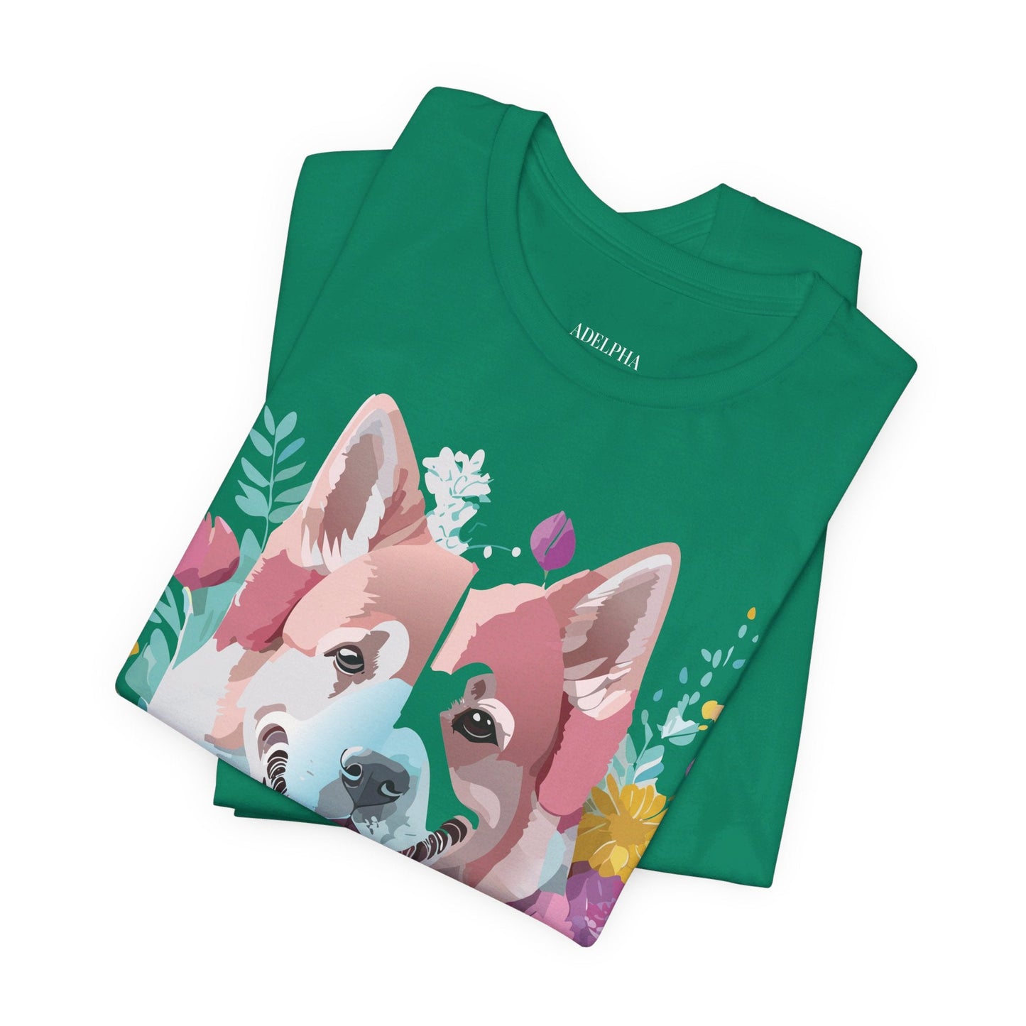 Dog Shirt Graphic Tee Unisex Short Sleeve Adelpha Art Design Vintage Inspired Artwork Edition