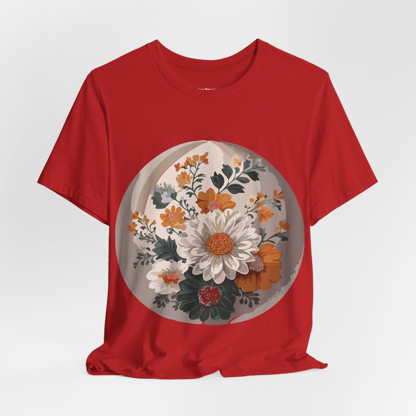 Retro2Nova Floral Shirt Unisex Jersey Short Sleeve Tee From Flowers Collection Free Shipping