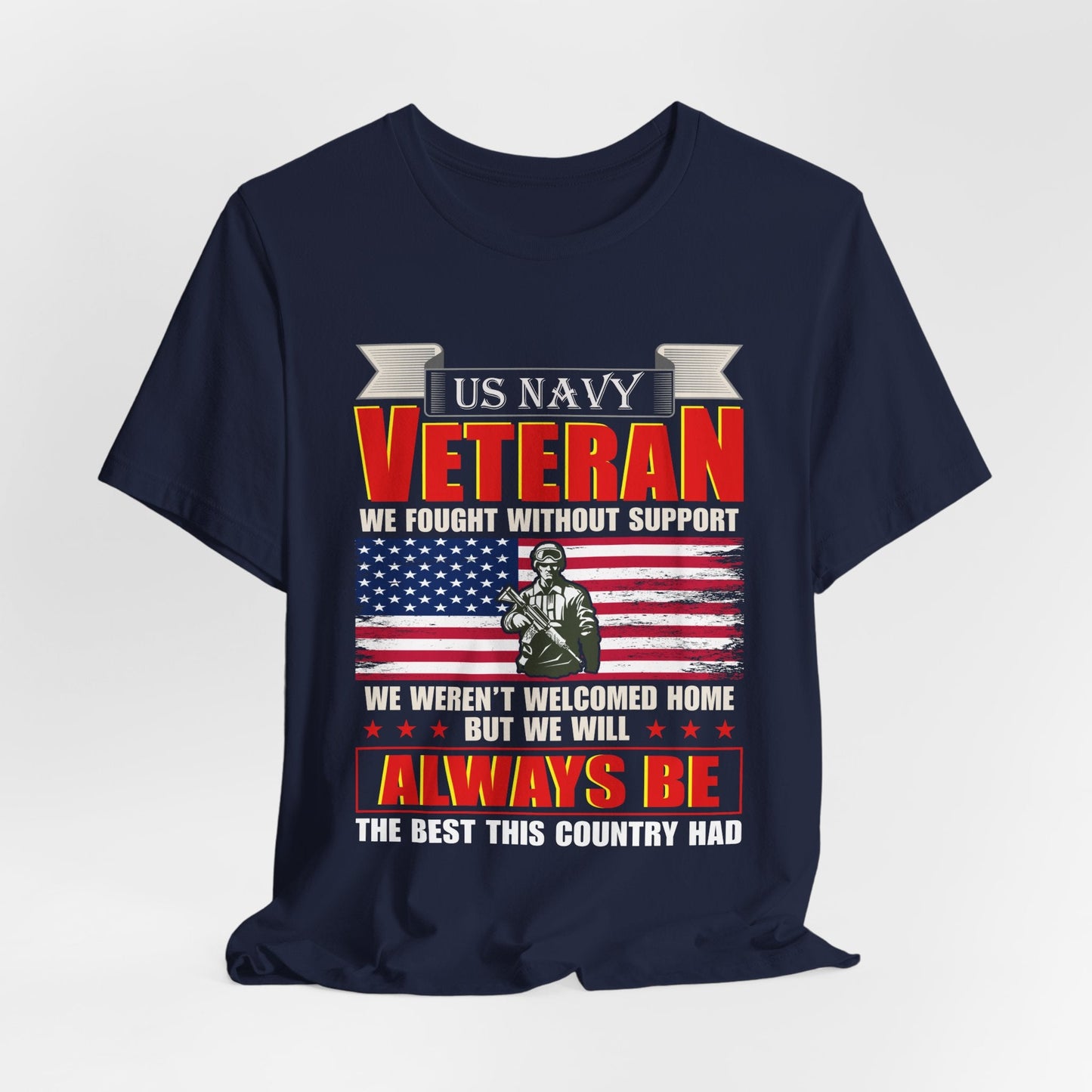 Army Veteran Patriotic Graphic Design Unisex Cotton T-Shirt v42