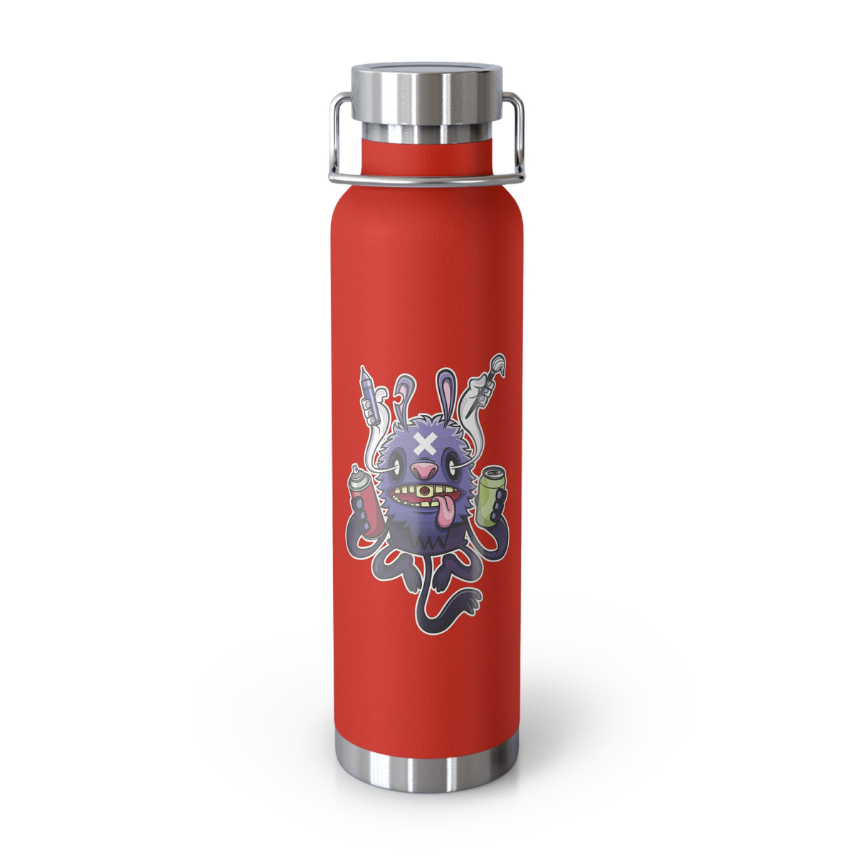 22oz Copper Insulated Water Bottle with Cartoon Design - CV66