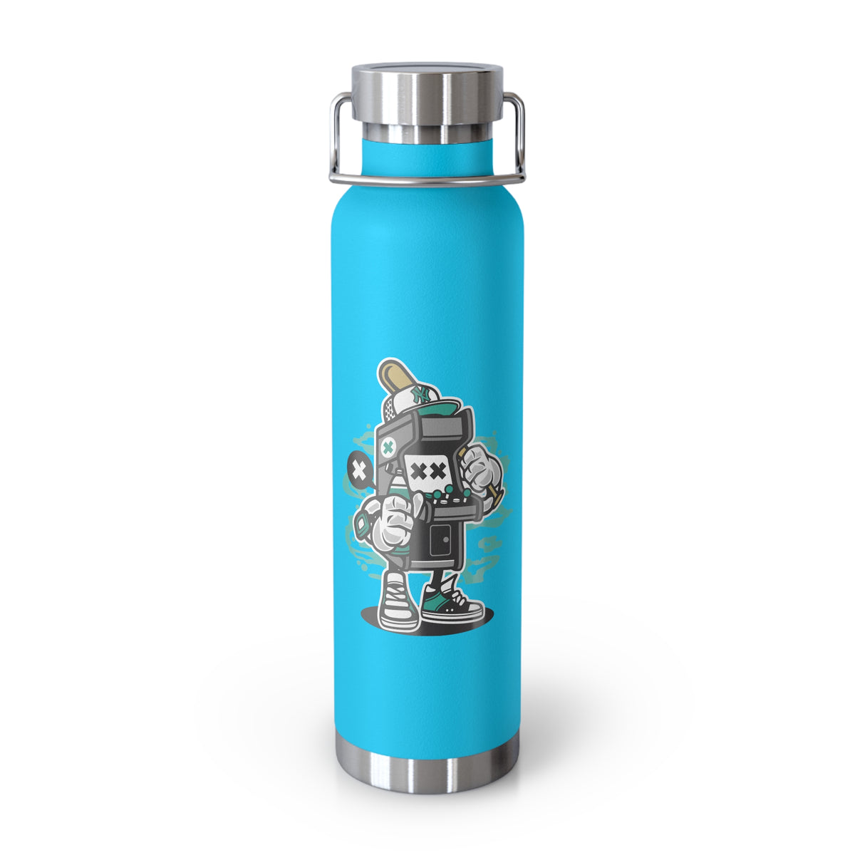 22oz Copper Insulated Water Bottle with Cartoon Design - CV23