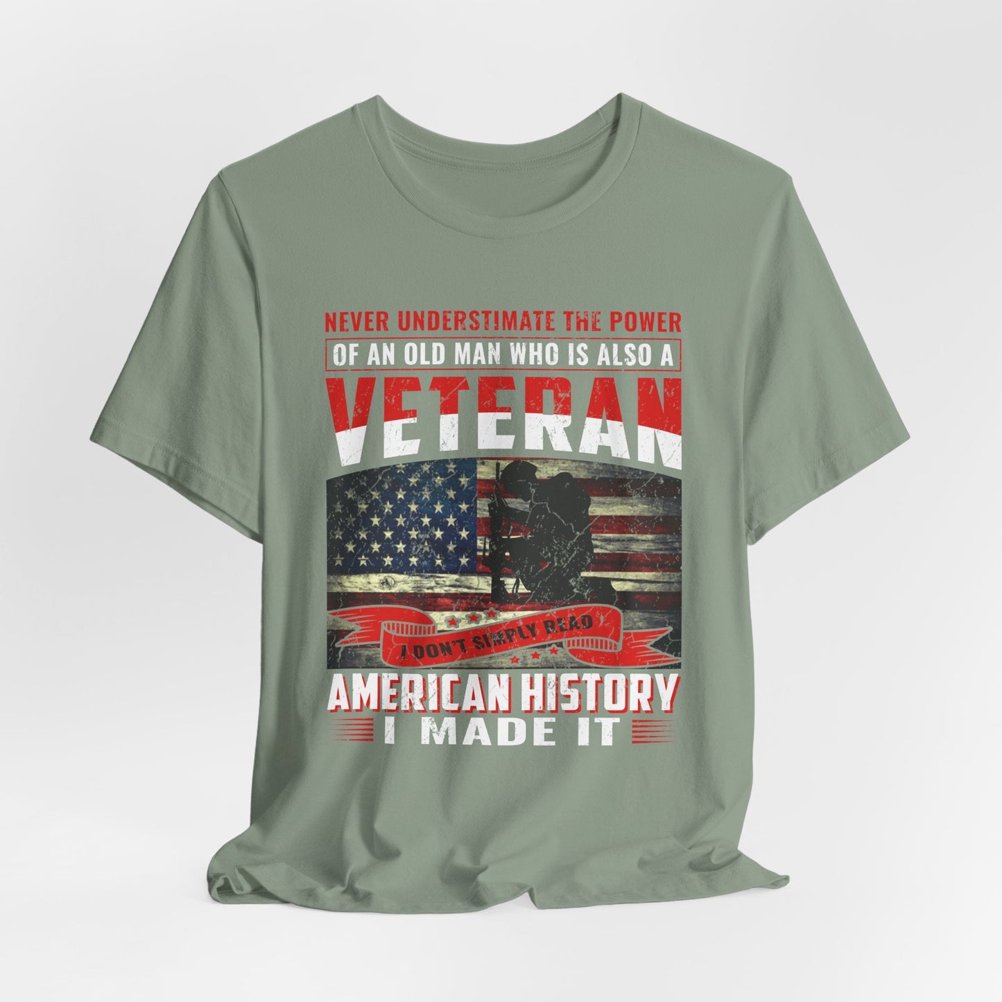 Army Veteran Patriotic Graphic Design Unisex Cotton T-Shirt v32