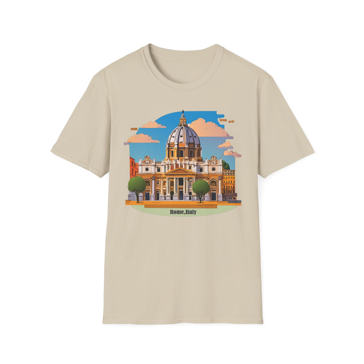 St. Peter's Basilica Illustration T-Shirt | Rome Landmark Tee