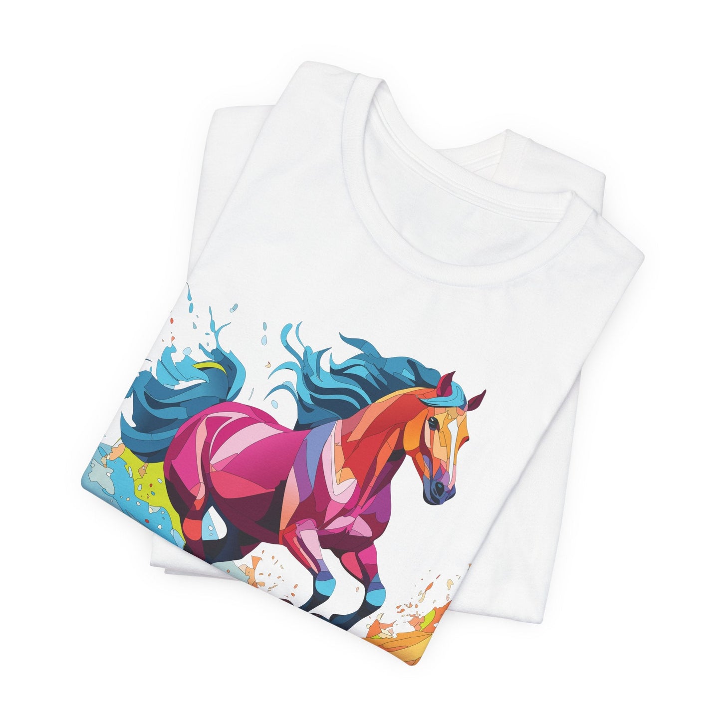 Unisex Animal Tee Shirt With Wild Animals Art Design Short Sleeve Casual Wear Everyday