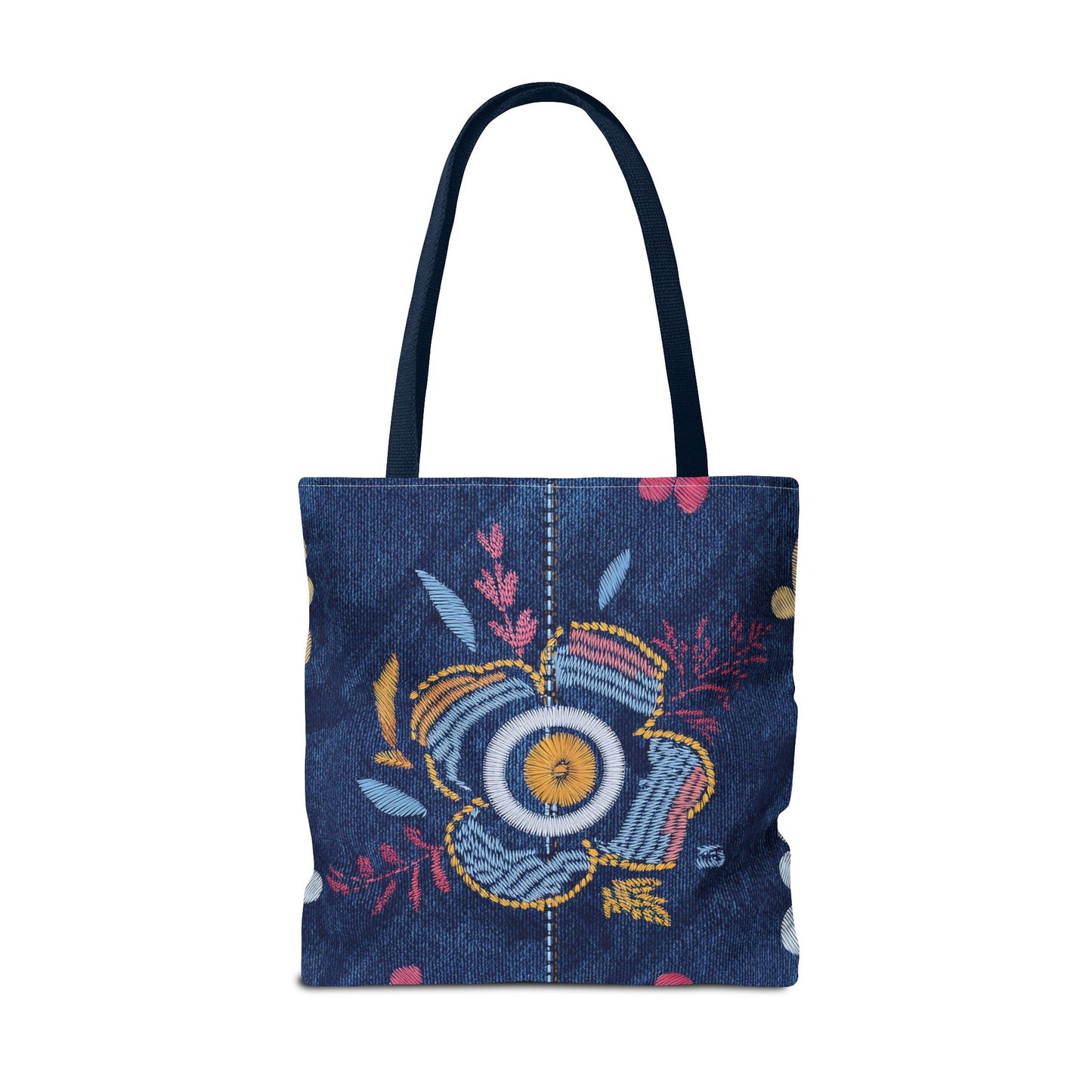 Denim Fabric Imitation Print Unisex Canvas Bag Poly Spun 3 Sizes Tote Bag 159-9