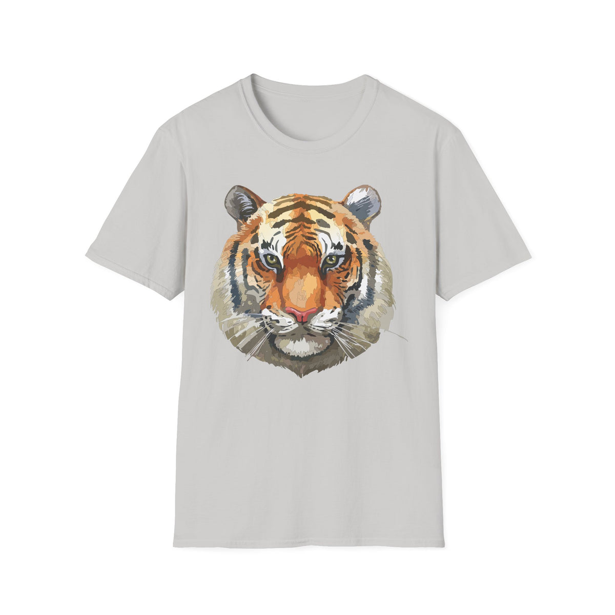 Watercolor Tiger Face T-Shirt | Wildlife Illustration, Animal Print
